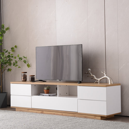 Modern TV stand for TVs up to 80'' , Media Console with Multi-Functional Storage, Entertainment Center  with Door Rebound Device, TV cabinet for living room,Bedroom