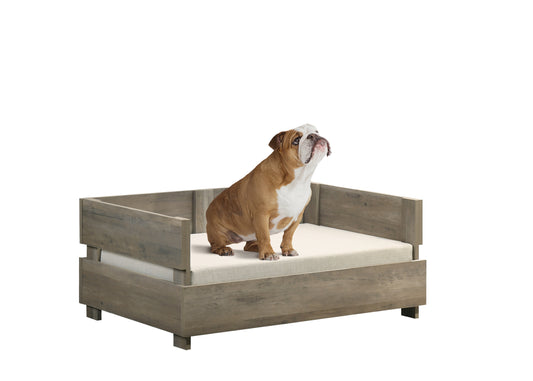Daxton Rustic Grey 36" Wide Modern Comfy Pet Bed with Cushion
